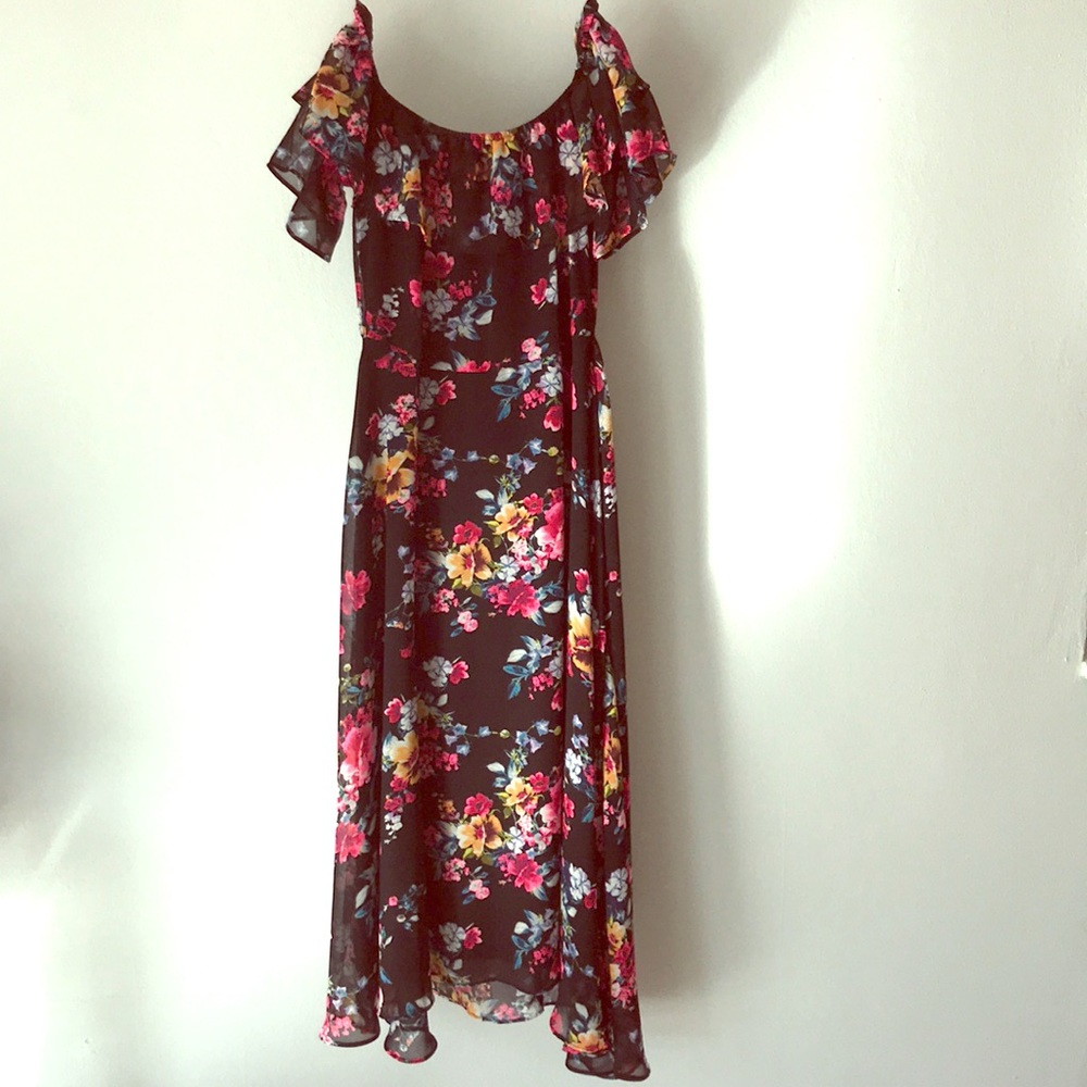 Express Off the shoulder floral dress